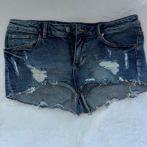 ASOS distressed shorts